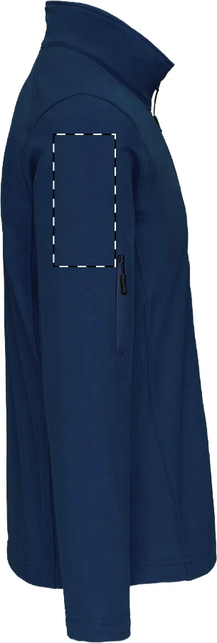 LE800 3-vrstvová softshellová bunda - LegendClassics – dark blue – tlačová plocha – Pravý rukáv