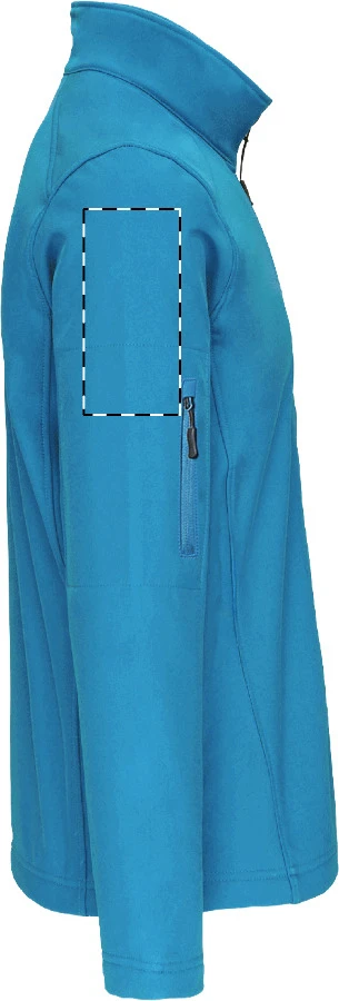 LE800 3-vrstvová softshellová bunda - LegendClassics – light blue – tlačová plocha – Pravý rukáv