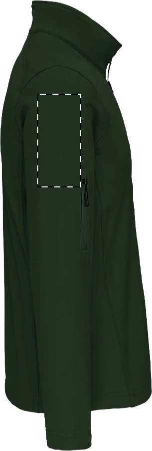 LE800 3-vrstvová softshellová bunda - LegendClassics – dark green – tlačová plocha – Pravý rukáv