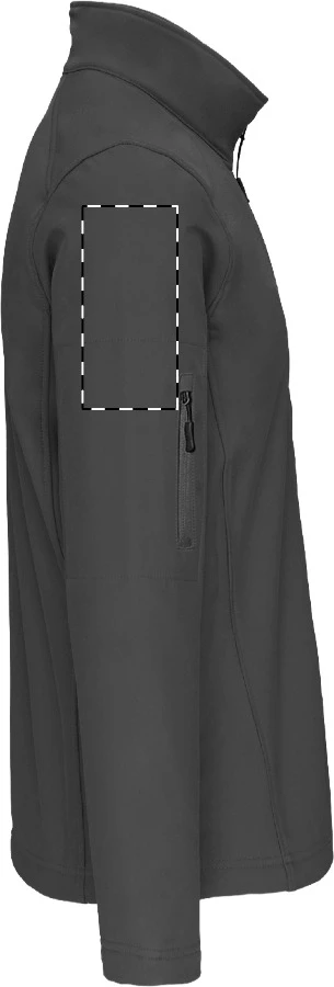 LE800 3-vrstvová softshellová bunda - LegendClassics – dark grey – tlačová plocha – Pravý rukáv
