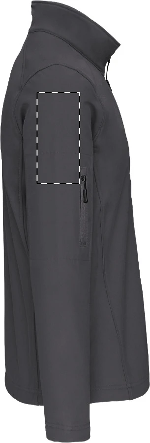 LE800 3-vrstvová softshellová bunda - LegendClassics – dark grey – tlačová plocha – Pravý rukáv