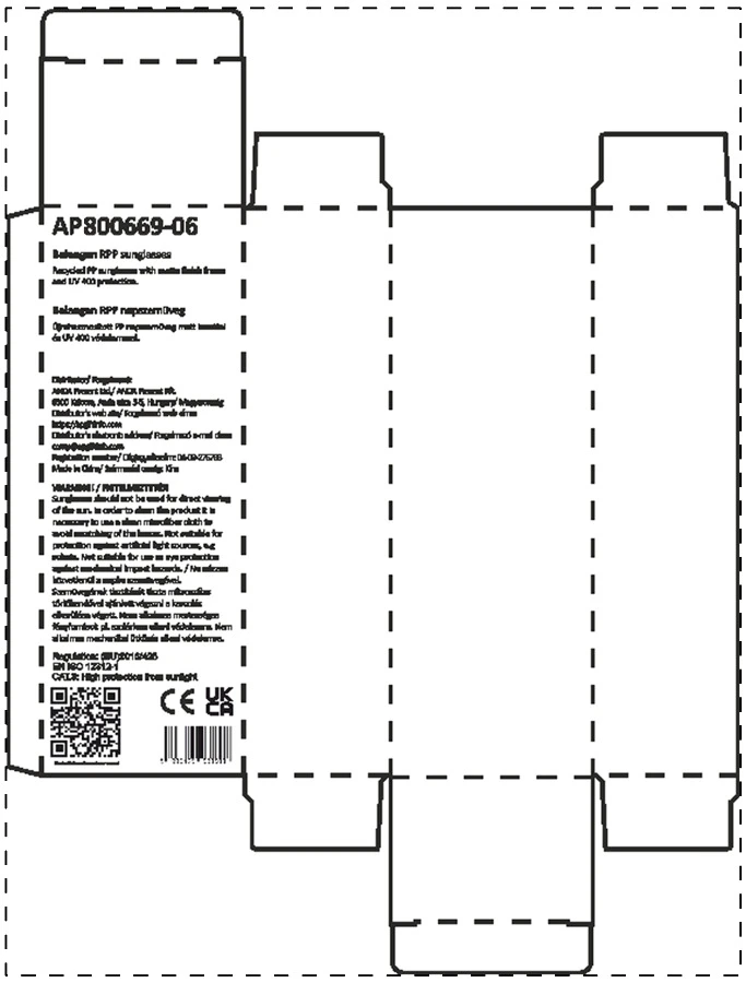 Balangan RPP slnečné okuliare – blue – tlačová plocha – Vlastná kartónová krabica