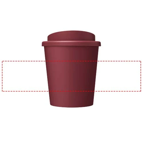 Hrnček Americano® Espresso POP 250 ml – burgundská červená – tlačová plocha – Po obvode