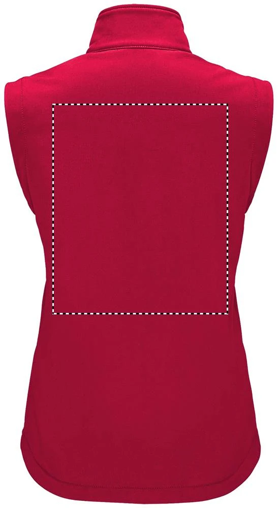 RACE BW dámsky softshell - Sol's – pepper red – tlačová plocha – Zadná strana