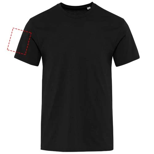 Azurite unisex tričko s krátkym rukávom z organického OCS materiálu s gramážou 160 g/m² - Elevate – černá – tlačová plocha – Pravý biceps