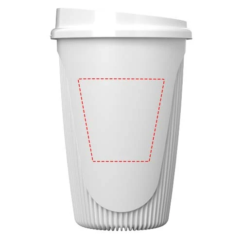 350ml hrnček Alto POP – bílá – tlačová plocha – Predná strana