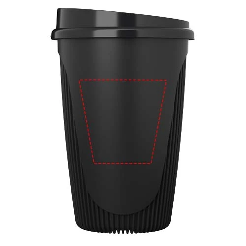 350ml hrnček Alto POP – černá – tlačová plocha – Predná strana