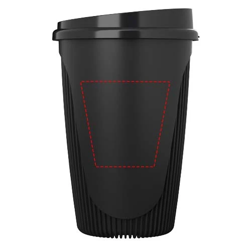 350ml hrnček Alto POP – černá – tlačová plocha – Zadná strana