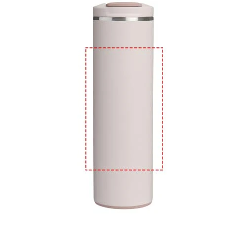 470ml cestovný hrnček Stanley Transit Fliptop - Stanley 1913® – světle růžová – tlačová plocha – Po obvode