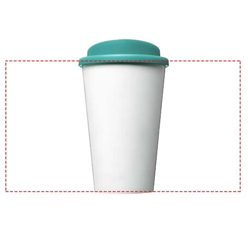 Termo hrnček Brite-Americano® 350 ml – tyrkysová – tlačová plocha – Po obvode