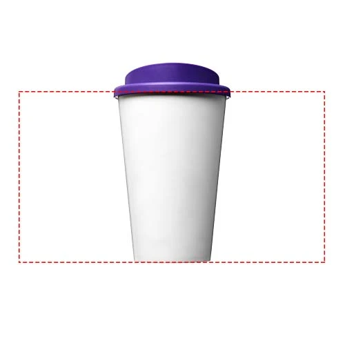 Termo hrnček Brite-Americano® 350 ml – purpurová – tlačová plocha – Po obvode