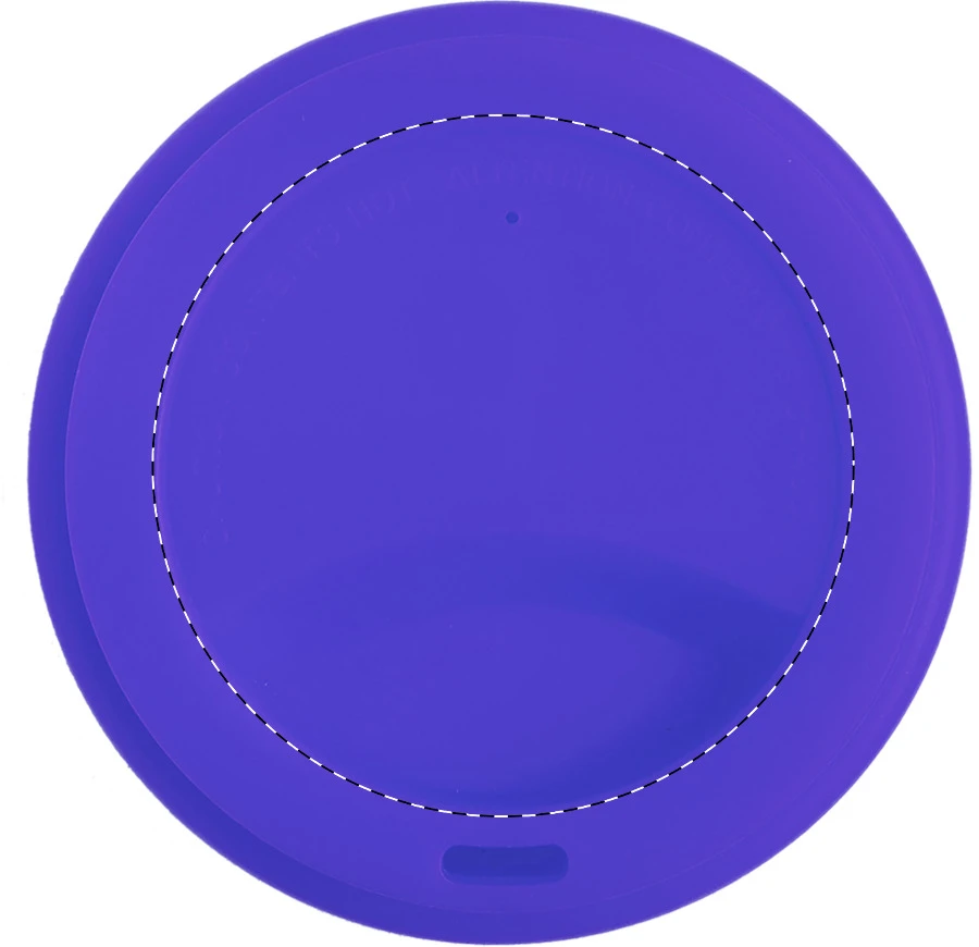 CreaCup termo hrnček na zákazku – dark blue – tlačová plocha – Vrchná časť