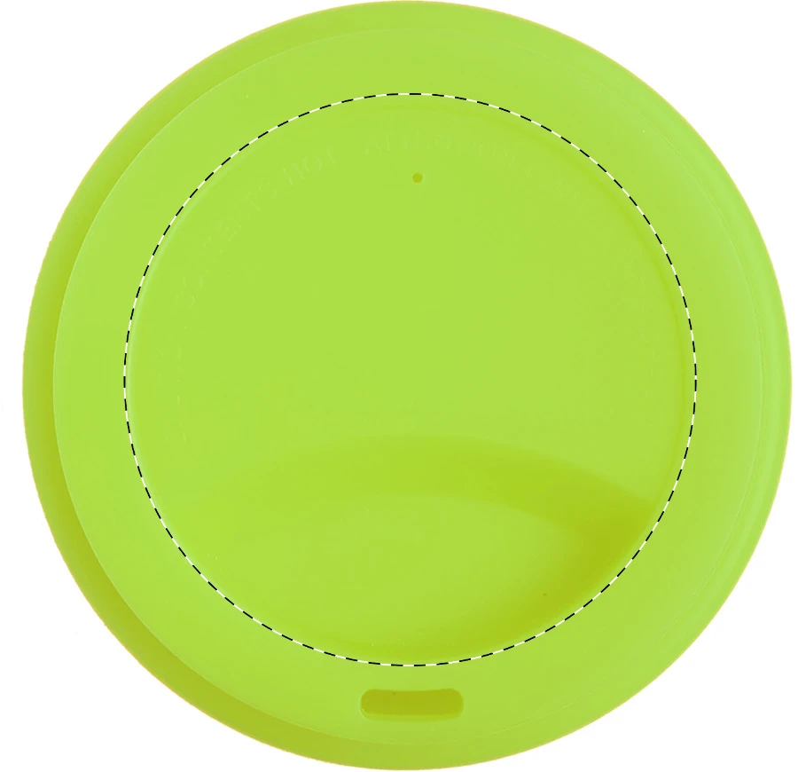 CreaCup termo hrnček na zákazku – lime green – tlačová plocha – Vrchná časť