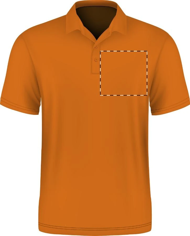Summer II polokošeľa pique - Sol's – orange – tlačová plocha – Zadná strana