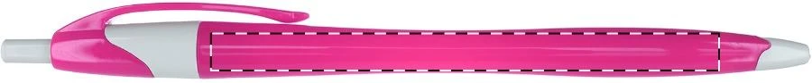 Finball guľôčkové pero – pink – tlačová plocha – Na telo - pre ľaváka