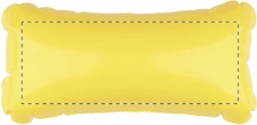 Cerros nafukovací vankúšik – žltá – tlačová plocha – Predná strana