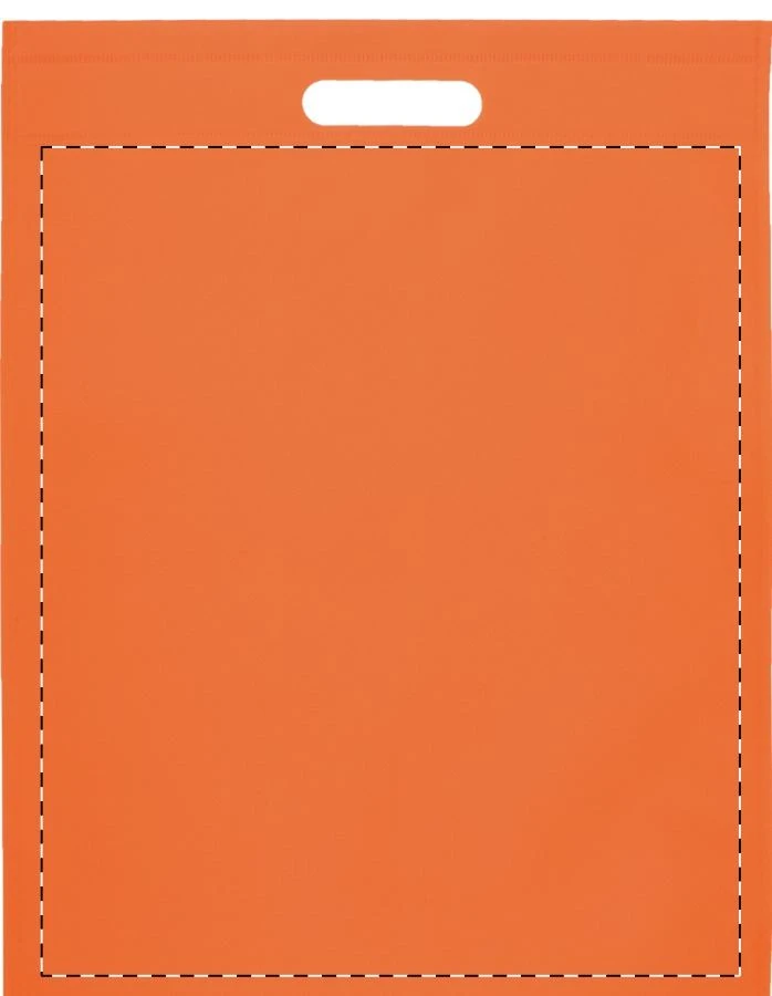 Mizzen nákupná taška – orange – tlačová plocha – Predná strana