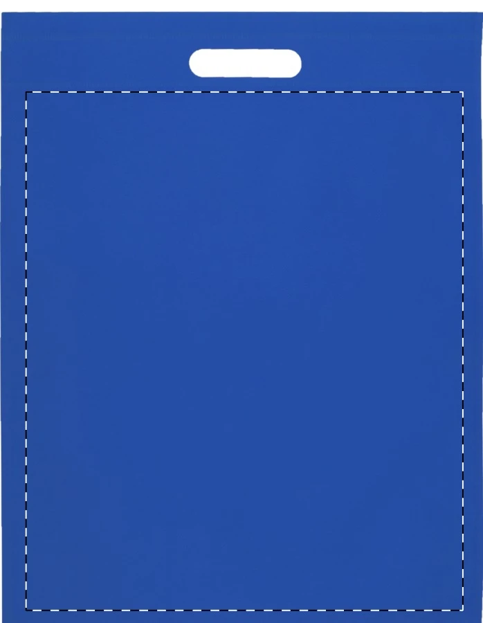 Mizzen nákupná taška – blue – tlačová plocha – Predná strana