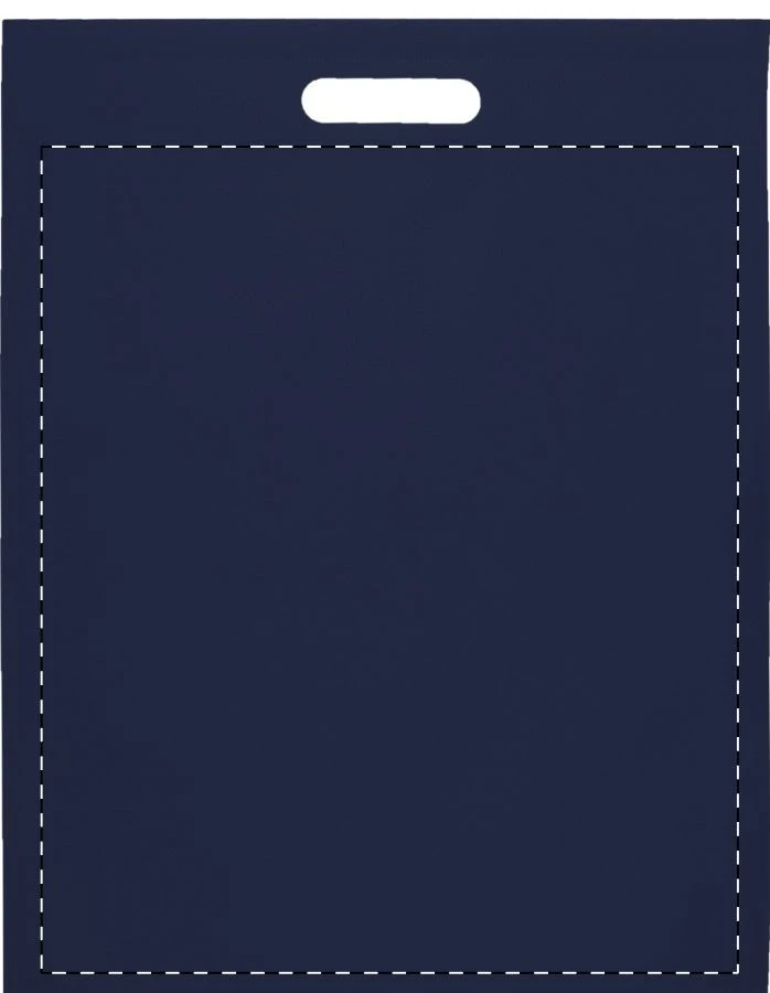 Mizzen nákupná taška – dark blue – tlačová plocha – Predná strana