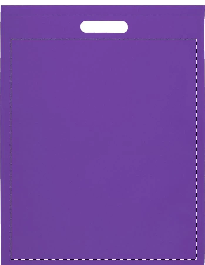Mizzen nákupná taška – purple – tlačová plocha – Predná strana