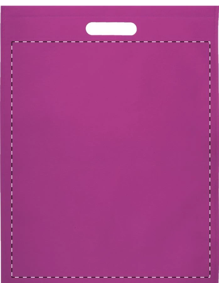 Mizzen nákupná taška – pink – tlačová plocha – Predná strana