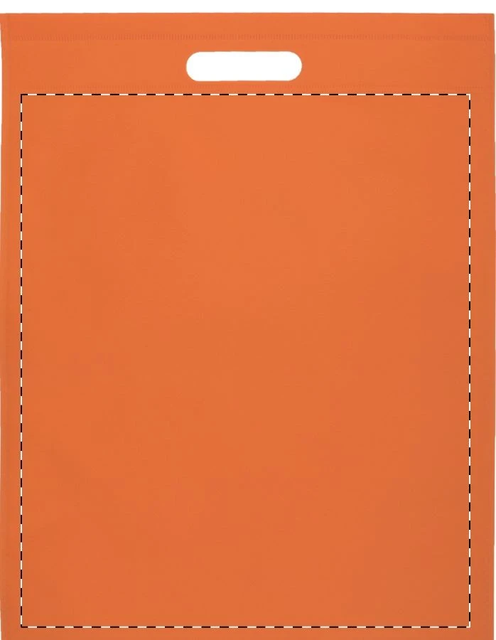 Mizzen nákupná taška – orange – tlačová plocha – Zadná strana