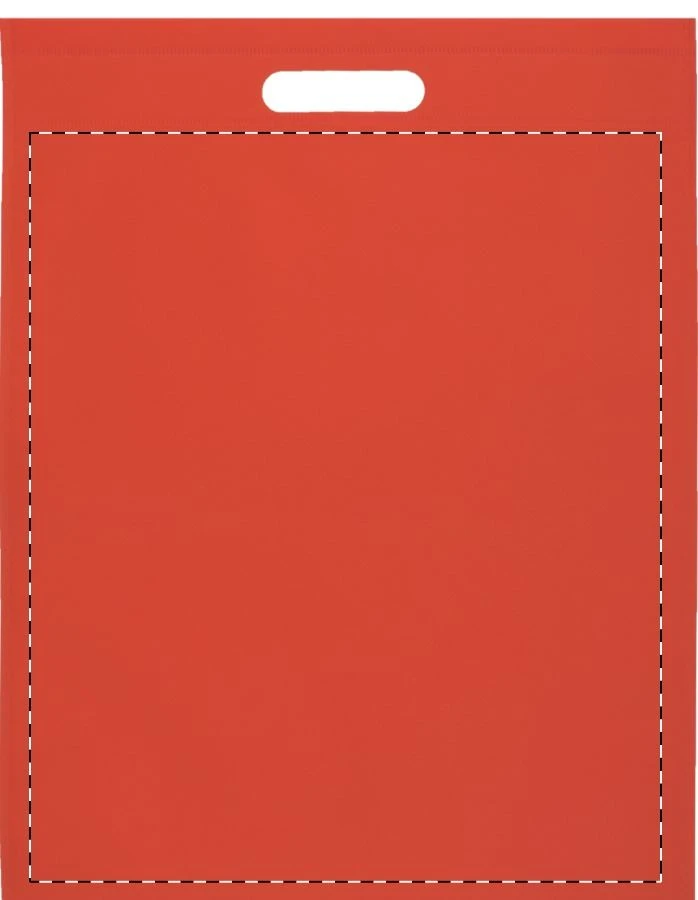 Mizzen nákupná taška – red – tlačová plocha – Zadná strana