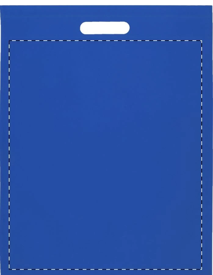 Mizzen nákupná taška – blue – tlačová plocha – Zadná strana