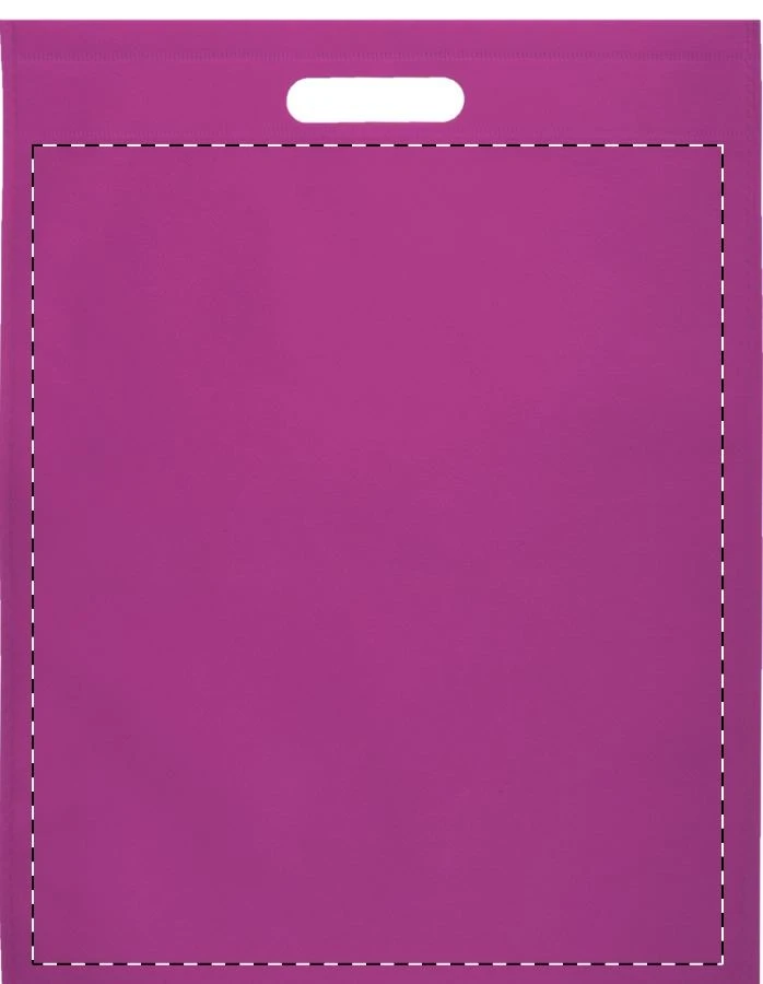 Mizzen nákupná taška – pink – tlačová plocha – Zadná strana