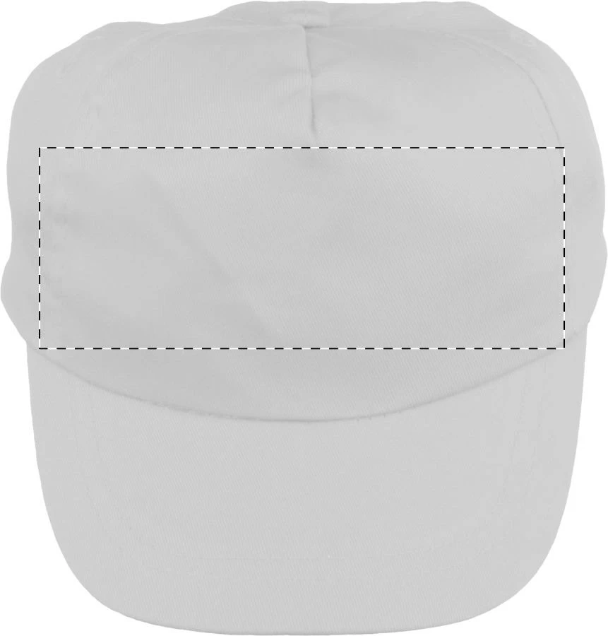 Kidcap detská šiltovka – white – tlačová plocha – Predná strana