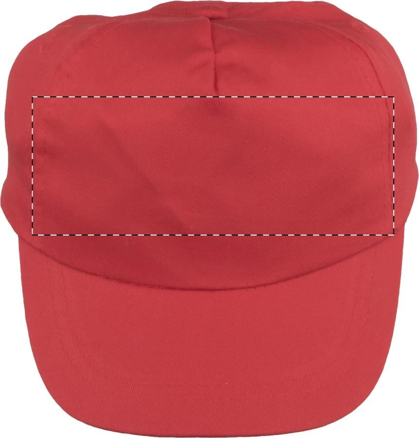 Kidcap detská šiltovka – red – tlačová plocha – Predná strana