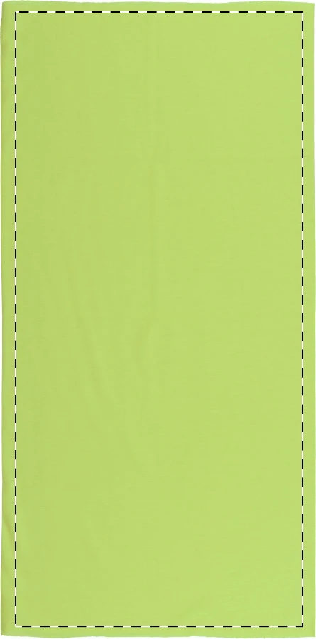 Summit viacúčelová šatka – lime green – tlačová plocha – Predná strana
