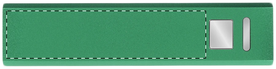 Balzur USB power banka – green – tlačová plocha – Predná strana