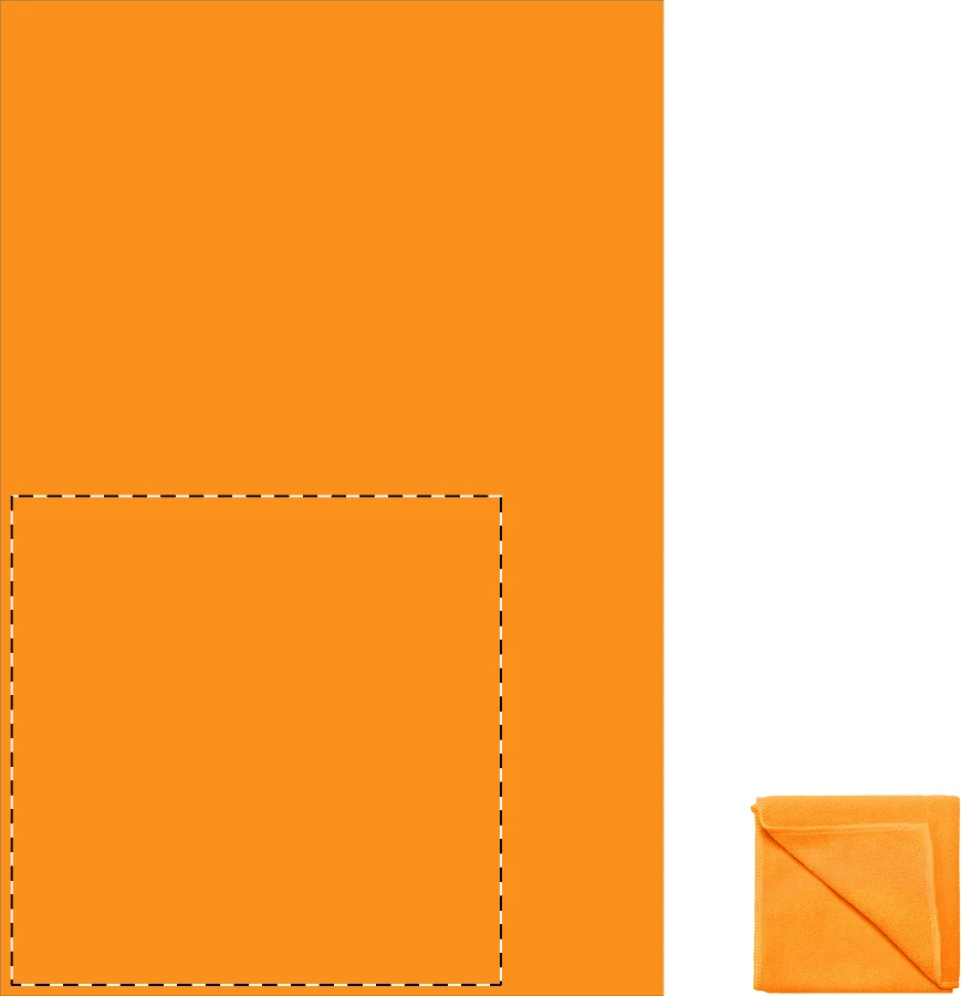 Core uterák – orange – tlačová plocha – Ľavý dolný roh