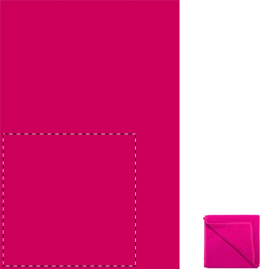 Core uterák – pink – tlačová plocha – Ľavý dolný roh