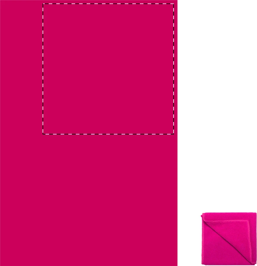 Core uterák – pink – tlačová plocha – Pravý horný roh