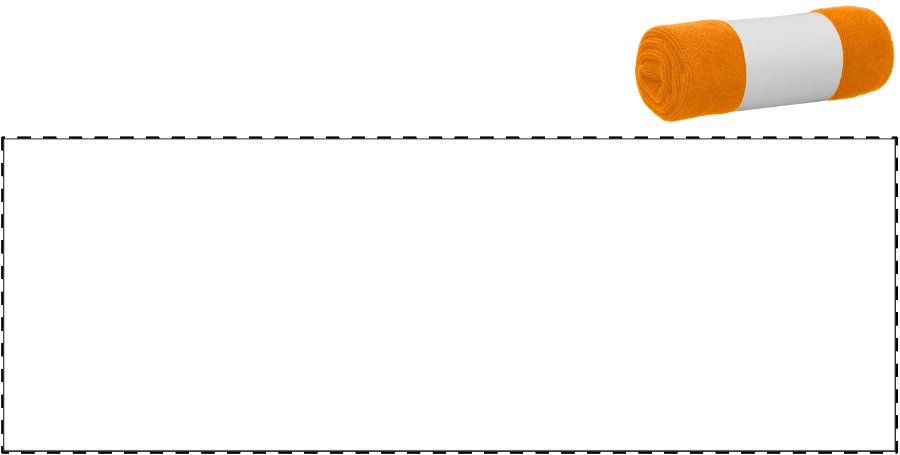 Core uterák – orange – tlačová plocha – Vlastný papierový pásik