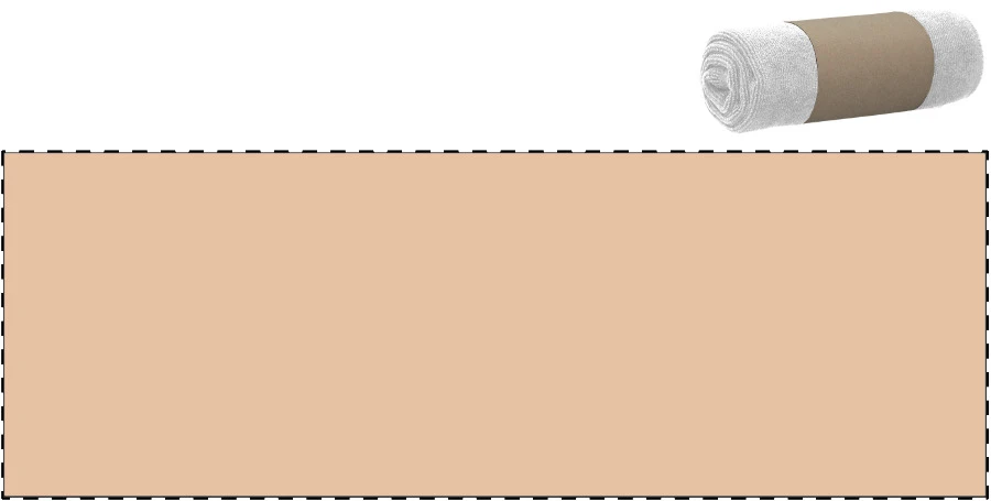 Core uterák – white – tlačová plocha – Vlastný kraft papierový pásik