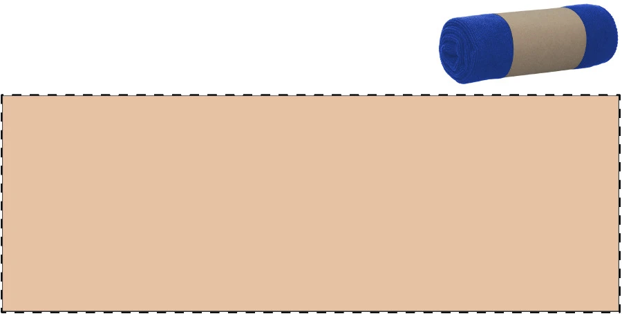 Core uterák – blue – tlačová plocha – Vlastný kraft papierový pásik