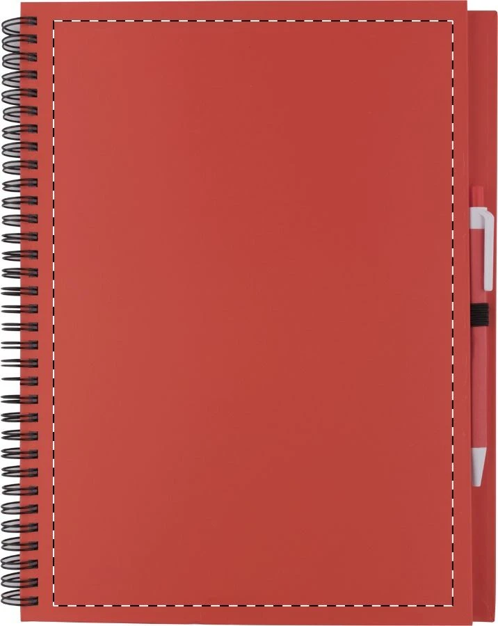 Tadil poznámkový blok – red – tlačová plocha – Predná strana