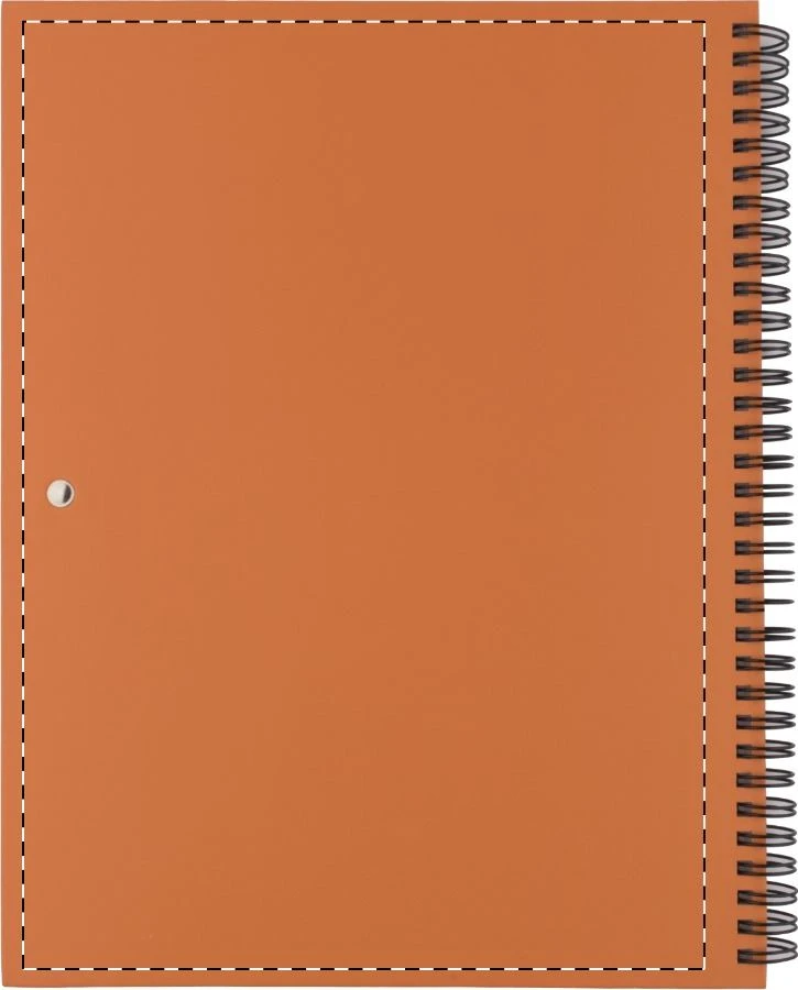 Tadil poznámkový blok – orange – tlačová plocha – Zadná strana