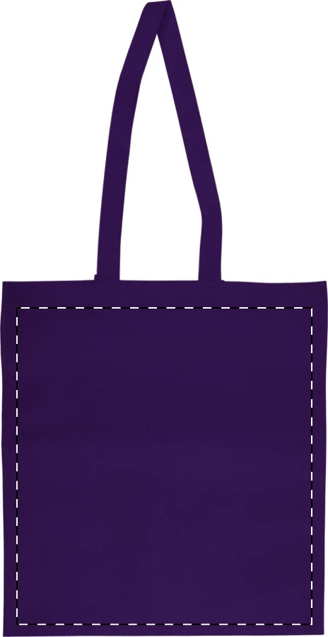 Wozzin nákupná vianočná taška – purple – tlačová plocha – Predná strana