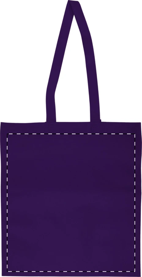 Wozzin nákupná vianočná taška – purple – tlačová plocha – Zadná strana