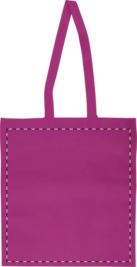 Wozzin nákupná vianočná taška – pink – tlačová plocha – Zadná strana