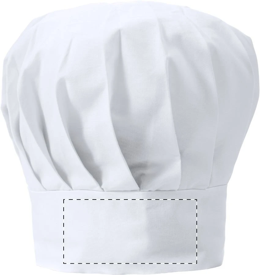 Crocker kuchárska čiapka – white – tlačová plocha – Ľavá strana