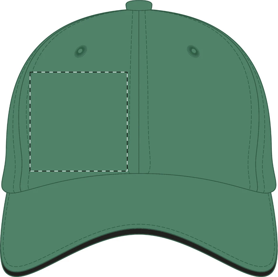 Rivera šiltovka – green – tlačová plocha – Vpredu vpravo