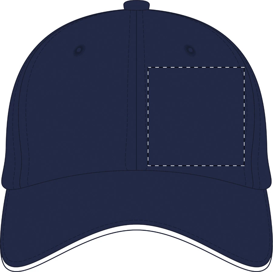 Rivera šiltovka – dark blue – tlačová plocha – Vpredu vľavo