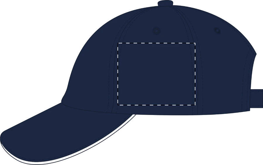 Rivera šiltovka – dark blue – tlačová plocha – Ľavá strana