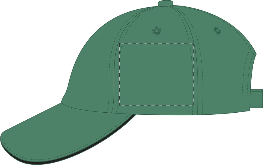 Rivera šiltovka – green – tlačová plocha – Ľavá strana