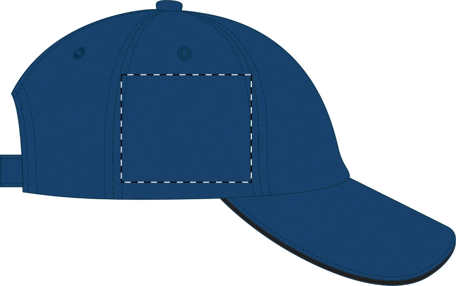 Rivera šiltovka – blue – tlačová plocha – Pravá strana